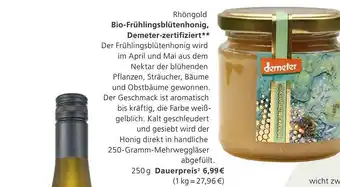 Alnatura Rhöngold bio-frühlingsblütenhonig, demeter-zertifiziert Angebot