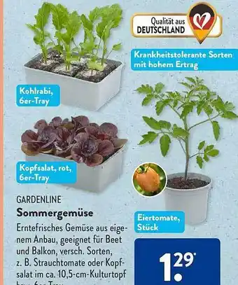 Aldi Süd Gardenline sommergemüse Angebot