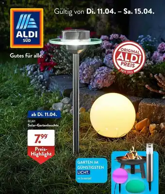 Aldi Süd Belavi solar-gartenleuchte Angebot