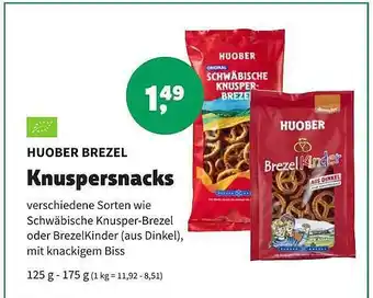 Erdi Biomarkt Huober brezel knuspersnacks Angebot