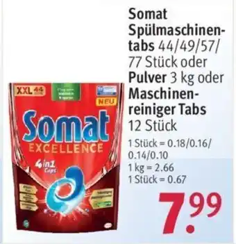 Rossmann Somat Spülmaschinen Tabs 44/49/57/77 Stück Angebot