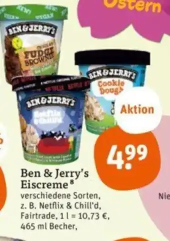 tegut Ben & Jerry's Eiscreme 465 ml Becher Angebot