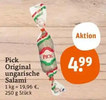 tegut Pick Original Ungarische Salami 250 g Stück Angebot