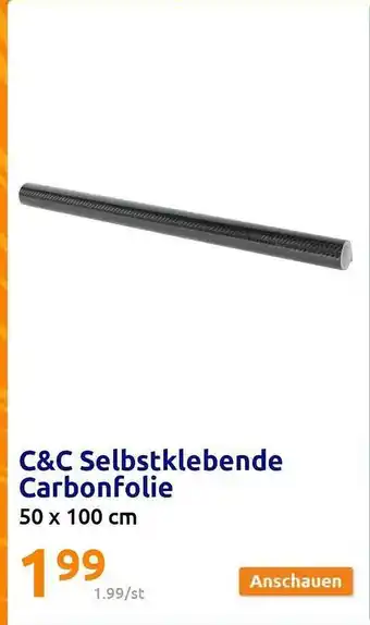 Action C&c selbstklebende carbonfolie Angebot