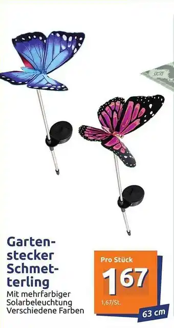 Action Gartenstecker schmetterling Angebot