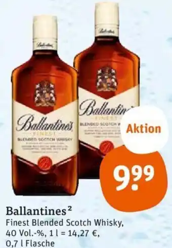 tegut Ballantine's Finest Blended Scotch Whisky 0,7 L Flasche Angebot