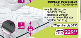 Möbel Boss Kaltschaum Matratze Duett Angebot