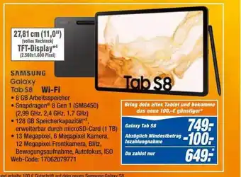 expert Octomedia Samsung galaxy tab s8 wi-fi Angebot