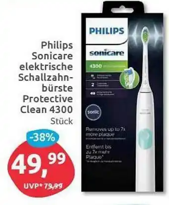 Budni Philips Sonicare Elektrische Schallzahnbürste Protective Clean 4300 Angebot