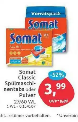 Budni Somat Classic Spülmaschinentabs Oder Pulver Angebot