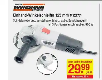V Baumarkt Mannesmann Einhand-winkelschleifer 125 Mm M12177 Angebot