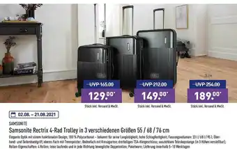 Aldi Nord Samsonite Rectrix 4-rad Trolley In 3 Verschiedene Größen Angebot