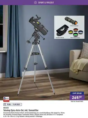 Aldi Nord Bresser Teleskop Spica-astro-set Inkl. Sonnenfilter Angebot