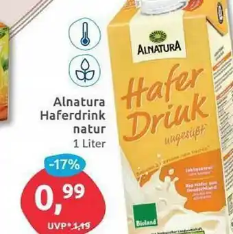 Budni Alnatura Haferdrink Natur Angebot