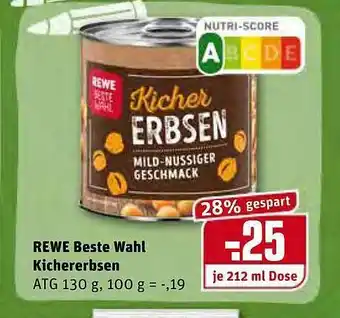 REWE Kaufpark Rewe Beste Wahl Kichererbsen Angebot