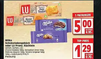 Edeka Milka Schokoladengebäck Oder Lu Franz. Küchlein Angebot