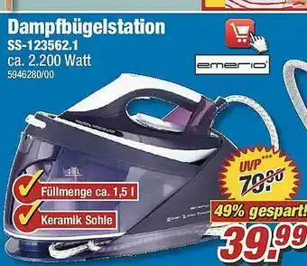 Poco Dampfbügelstation Emerio Ss-123562.1 Angebot