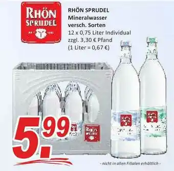 Getränke Fleischmann Rhön Sprudel Mineralwasser Angebot