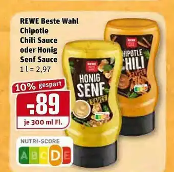 REWE Kaufpark Rewe Beste Wahl Chipotle Chili Sauce Oder Honig Senf Sauce Angebot