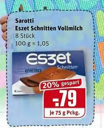 REWE Kaufpark Sarotti Eszet Schnitten Vollmilch Angebot