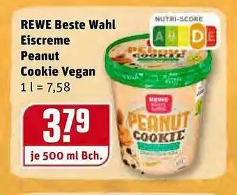 REWE Kaufpark Rewe Beste Wahl Eiscreme Peanut Cookie Vegan Angebot