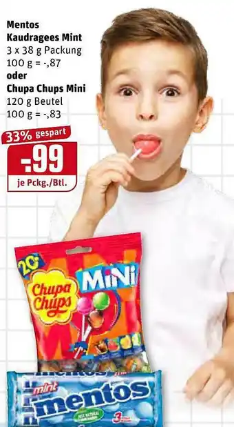 REWE Kaufpark Mentos Kaudragees Mint Oder Chupa Chups Mini Angebot