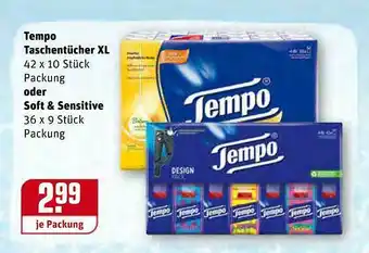 REWE Kaufpark Tempo Taschentücher XL Oder Soft & Sensitive Angebot