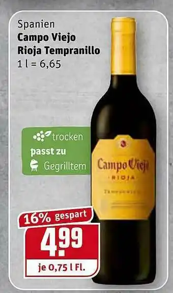 REWE Kaufpark Campo Viejo Rioja Tempranillo Angebot