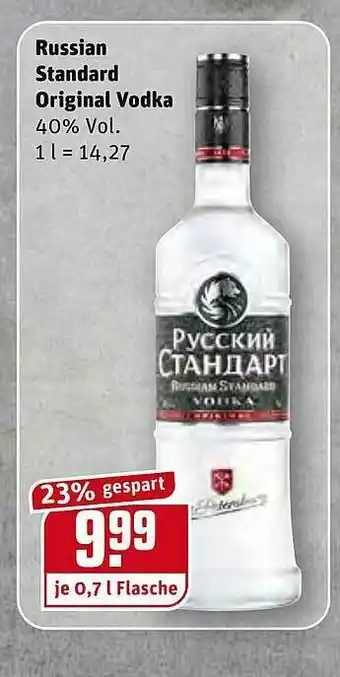 REWE Kaufpark Russian Standard Original Vodka Angebot