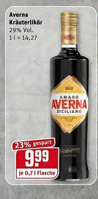 REWE Kaufpark Averna Kräuterlikör Angebot