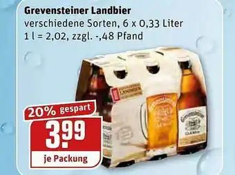 REWE Kaufpark Grevensteiner Landbier Angebot