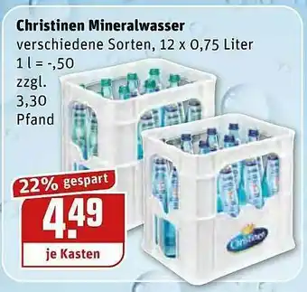 REWE Kaufpark Christinen Mineralwasser Angebot