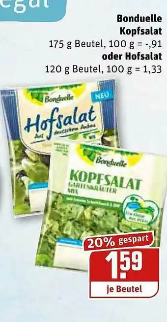 REWE Kaufpark Bonduelle Kopfsalat Oder Hofsalat Angebot