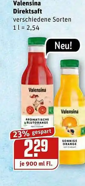 REWE Kaufpark Valensina Direktsaft Angebot