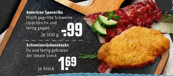 REWE Kaufpark American Spareribs Oder Schweinerückensteaks Angebot