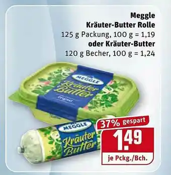 REWE Kaufpark Meggle Kräuter-butter Rolle Oder Kräuter-butter Angebot