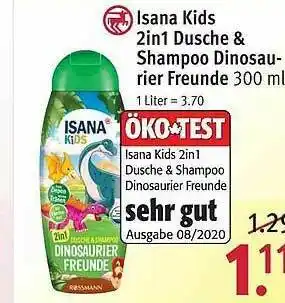 Rossmann Isana Kids 2in1 Dusche & Shampoo Dinosaurier Freunde Angebot