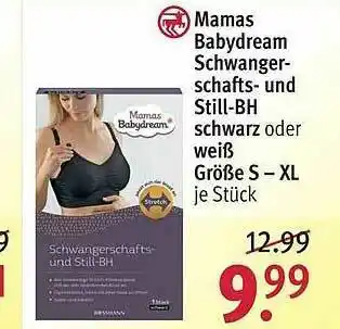 Rossmann Mamas Babydream Schwangerschafts- Und Still-BH Schwarz Oder Weiß Größe S - XL Angebot