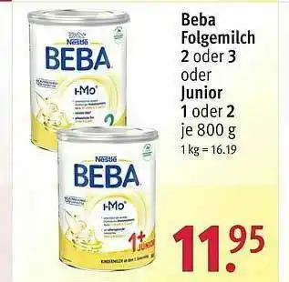 Rossmann Beba Folgemilch Oder Junior Angebot