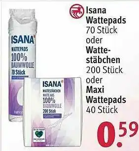 Rossmann Isana Wattepads Oder Wattestäbchen Oder Maxi Wattepads Angebot