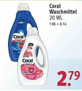 Rossmann Coral Waschmittel Angebot