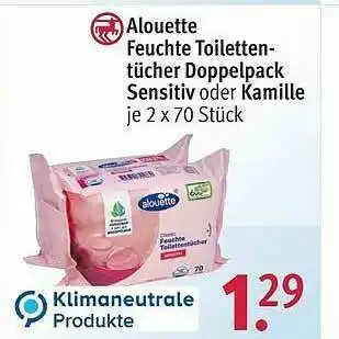 Rossmann Alouette Feuchte Toiletentücher Doppelpack Sensitiv Oder Kamille Angebot