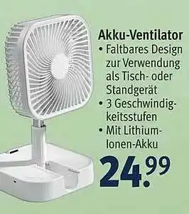 Rossmann Akku-ventilator Angebot