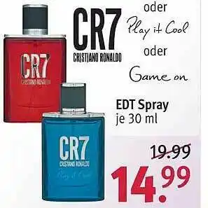 Rossmann Cr7 Oder Play It Cool Oder Game On Edt Spray Angebot