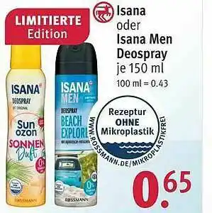 Rossmann Isana Oder Isana Men Deospray Angebot