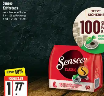 Edeka Senseo Kaffeepads 83-125 g Packung Angebot