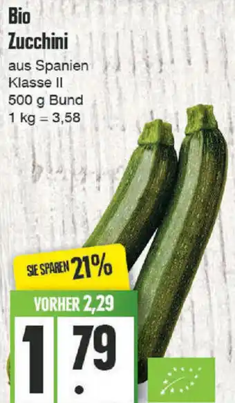 Edeka Bio Zucchini 500 g Bund Angebot