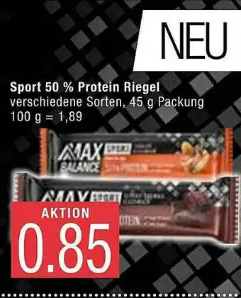 Marktkauf Amax Balance Sport 50% Protein Riegel Angebot