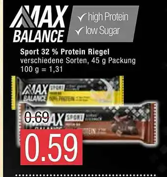 Marktkauf Sport 32% Protein Riegel Amax Balance Angebot