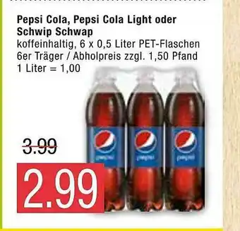 Marktkauf Pepsi Cola, Pepsi Cola Light Oder Schwip-schwap Angebot